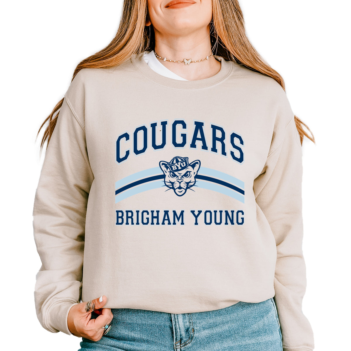 Licensed Cougars Cosmo Arched - Women's Graphic Sweatshirt