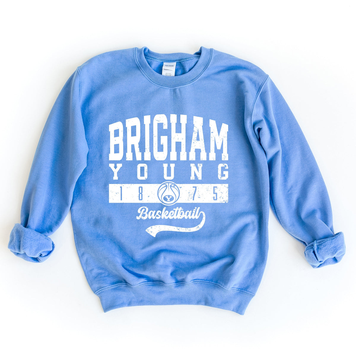 Brigham Young Basketball Arch Solid - Women's Graphic Sweatshirt