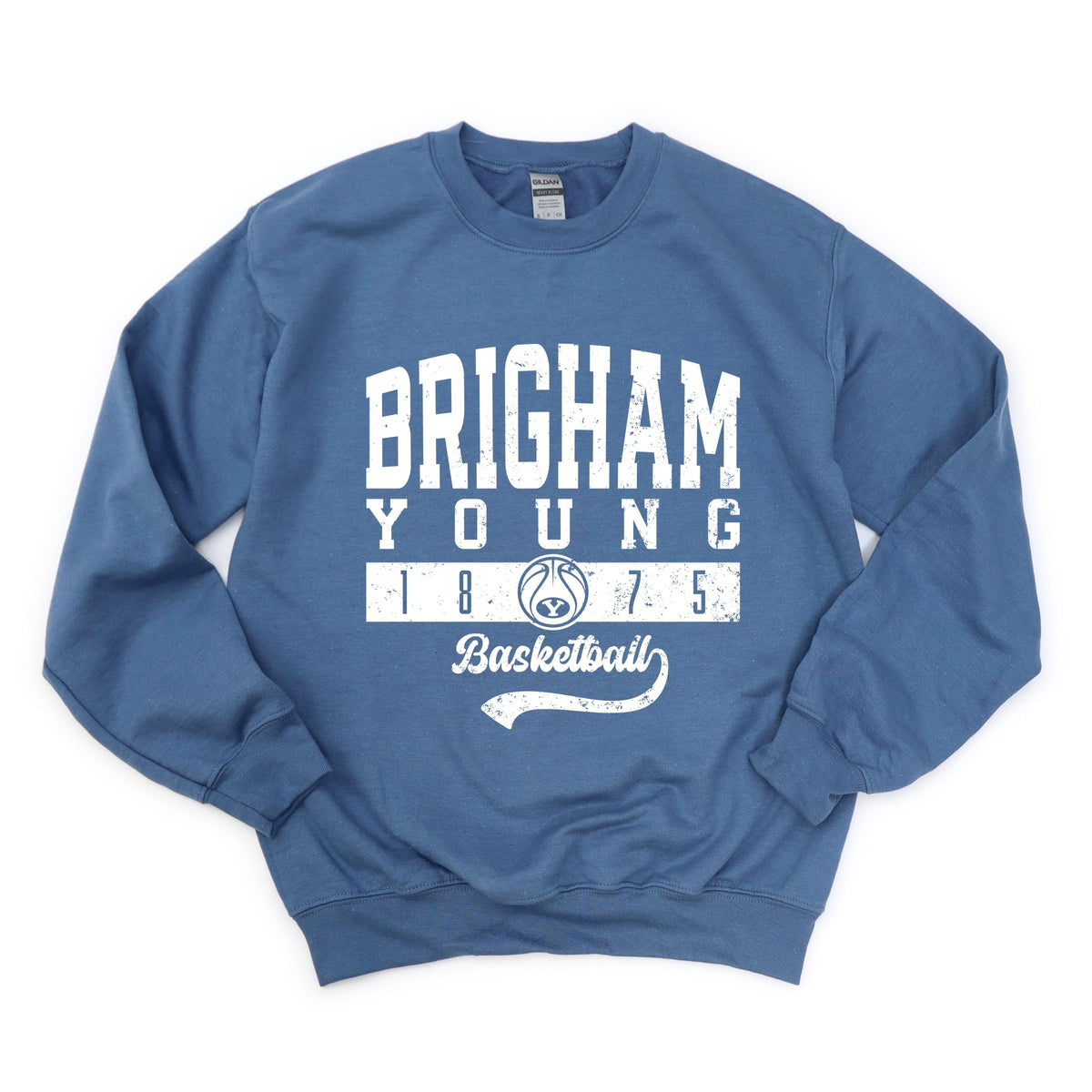 Brigham Young Basketball Arch Solid - Women's Graphic Sweatshirt