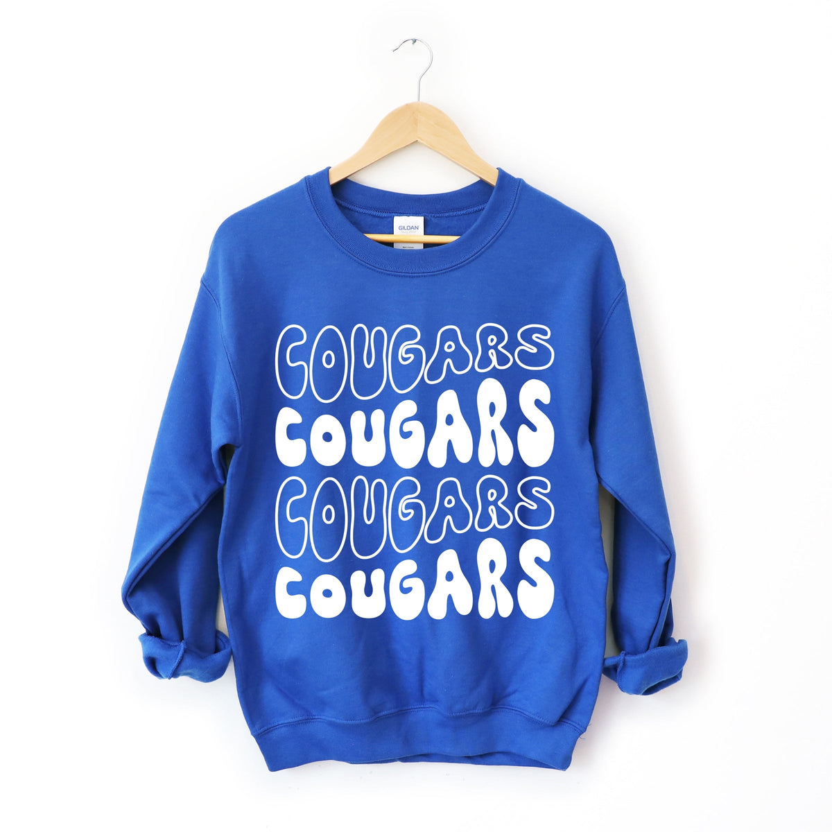 Licensed Brigham Young Cougars Bubble Letters - Women's Graphic Sweatshirt