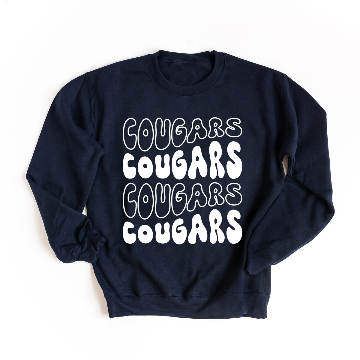 Licensed Brigham Young Cougars Bubble Letters - Women's Graphic Sweatshirt