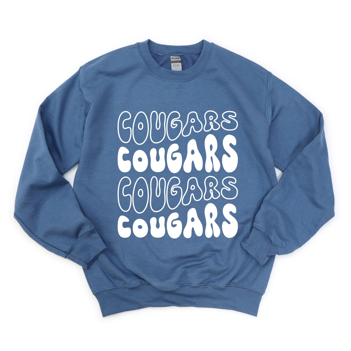 Licensed Brigham Young Cougars Bubble Letters - Women's Graphic Sweatshirt