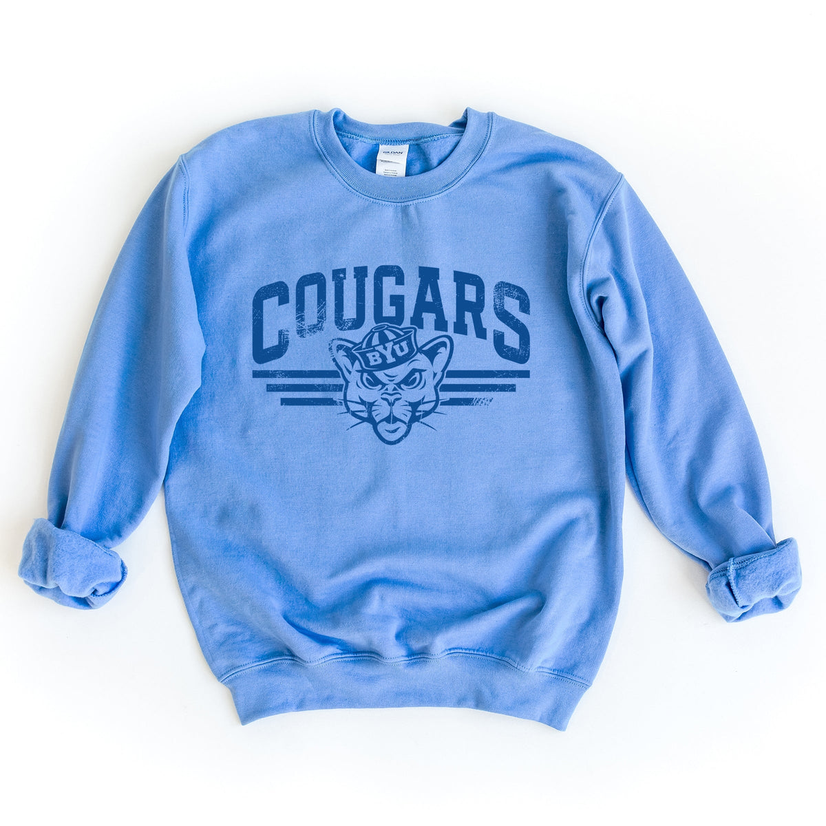 Licensed BYU Cougars Stripes - Women's Graphic Sweatshirt