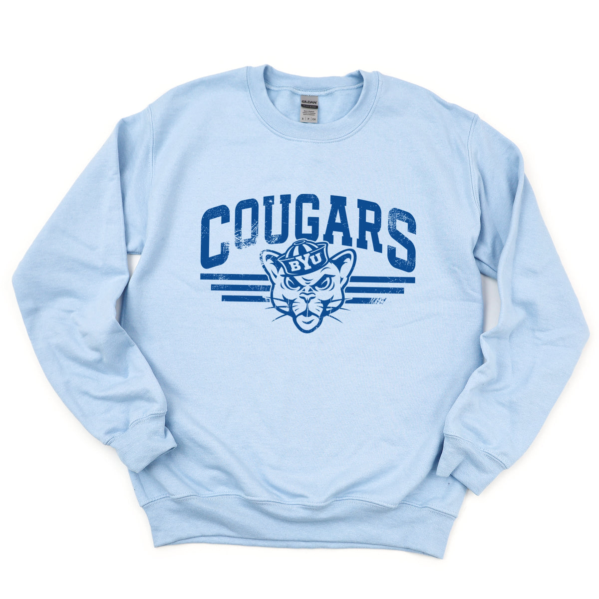 Licensed BYU Cougars Stripes - Women's Graphic Sweatshirt