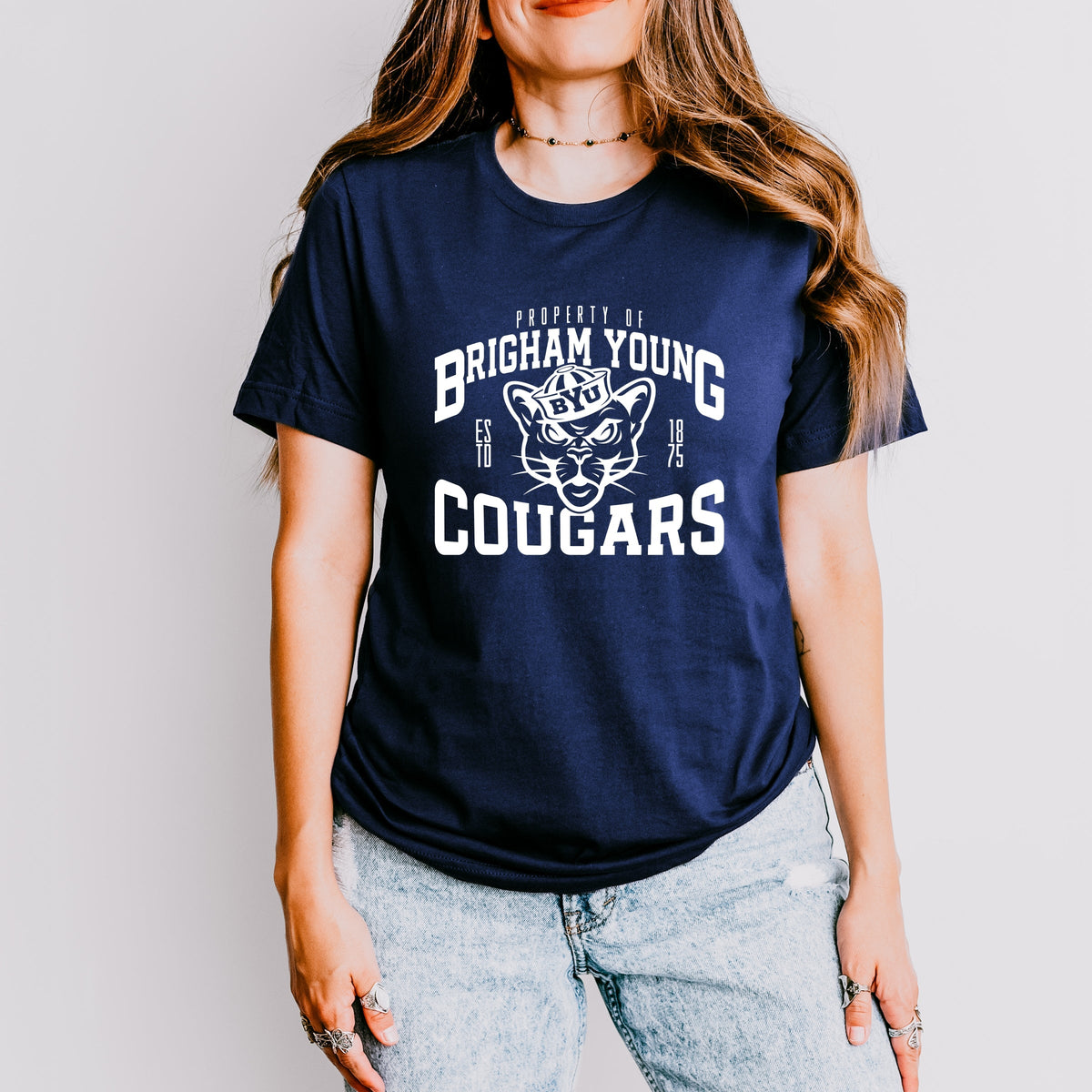 Licensed Property of Brigham Young Cougars - Women's Short Sleeve Graphic T-Shirt