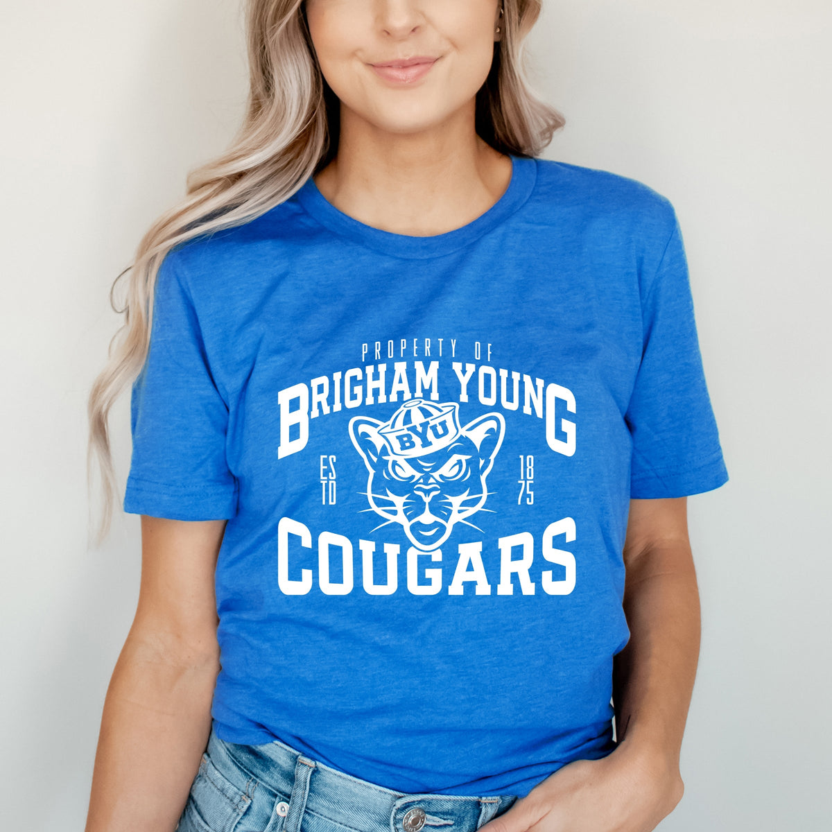 Licensed Property of Brigham Young Cougars - Women's Short Sleeve Graphic T-Shirt