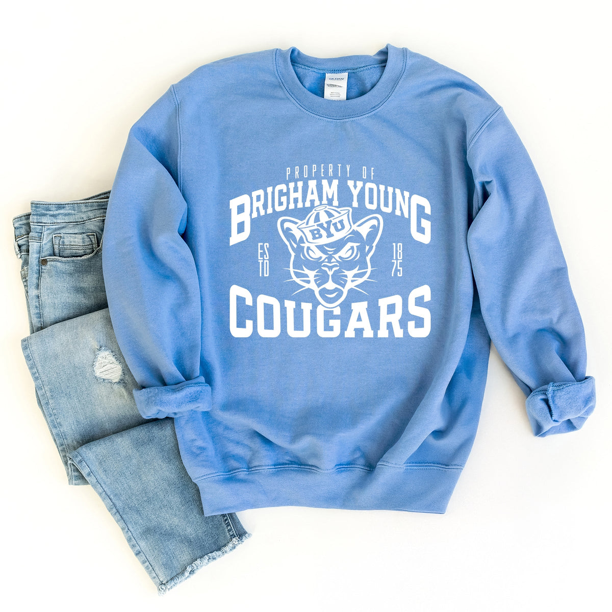 Licensed Property of Brigham Young Cougars - Women's Graphic Sweatshirt