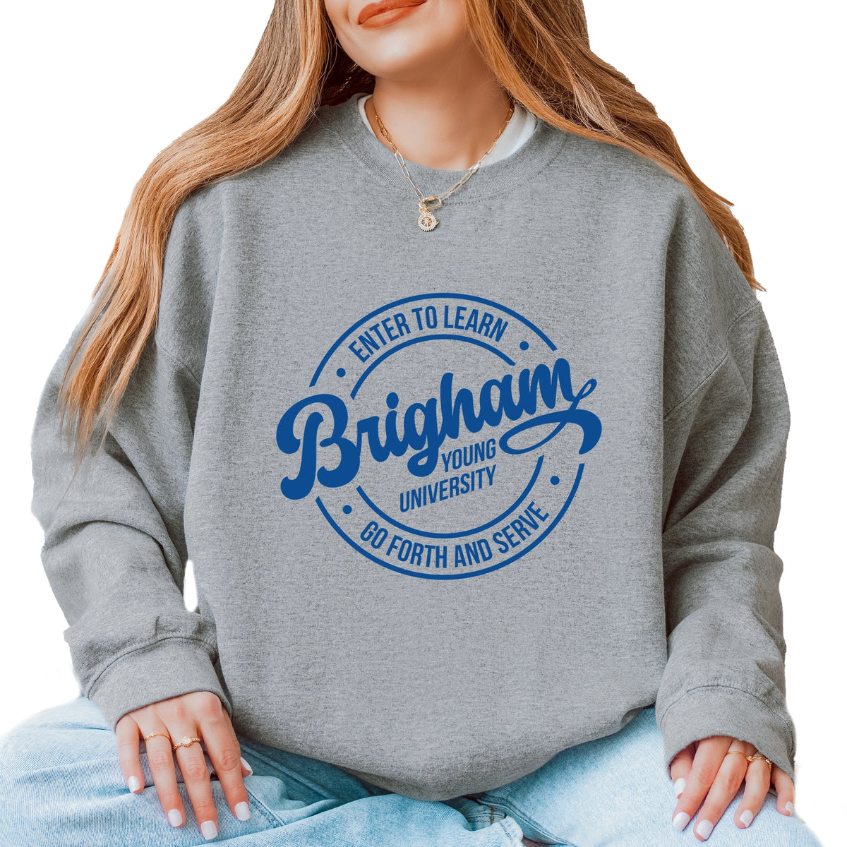 Licensed BYU Go Forth And Serve - Women's Graphic Sweatshirt
