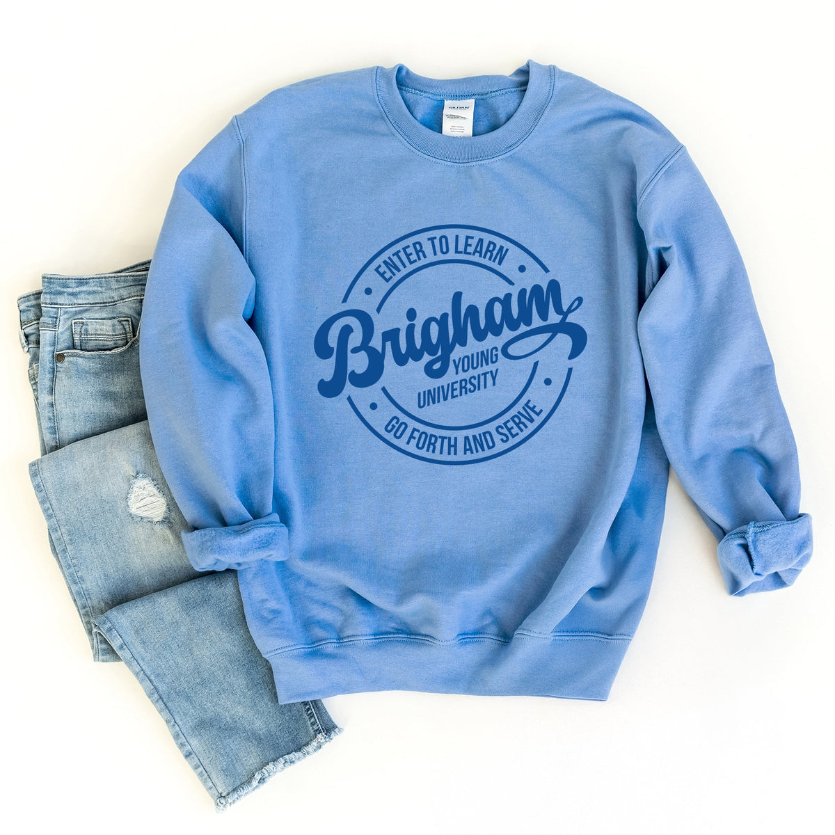 Licensed BYU Go Forth And Serve - Women's Graphic Sweatshirt