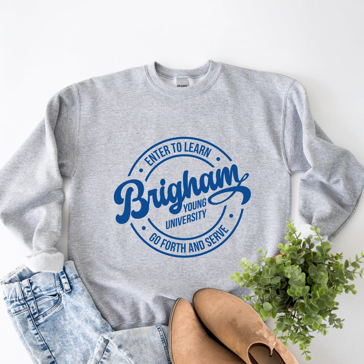 Licensed BYU Go Forth And Serve - Women's Graphic Sweatshirt