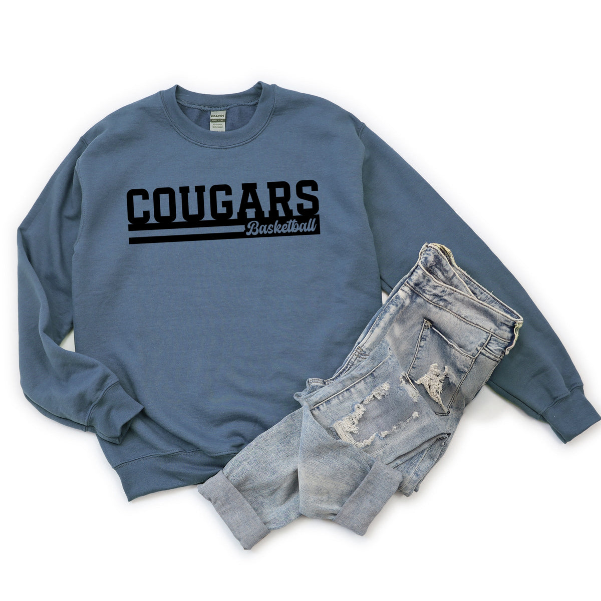 Cougars Basketball Stripes - Women's Graphic Sweatshirt