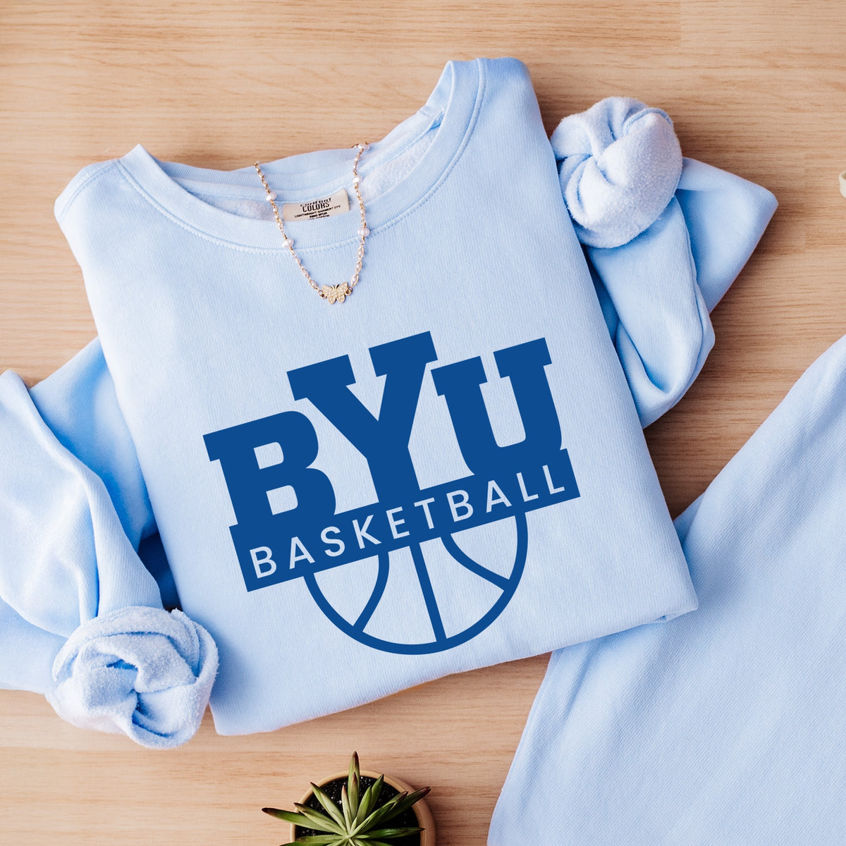 Licensed BYU Basketball - Women's Lightweight Garment Dyed Sweatshirt