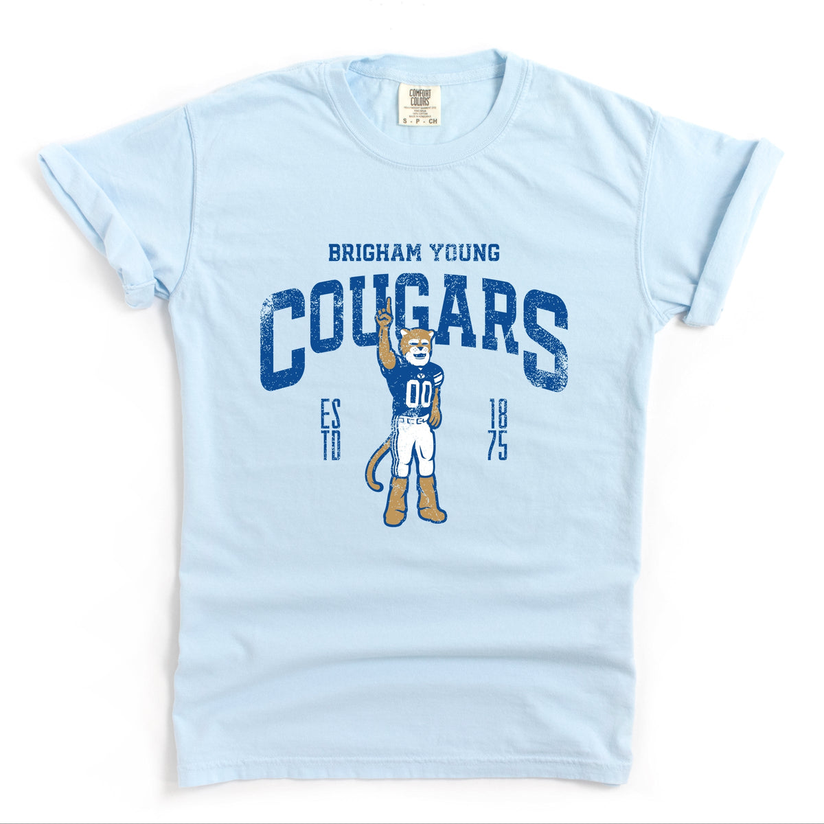Licensed BYU Cougars Cosmo - Women's Garment Dyed Graphic T-Shirt