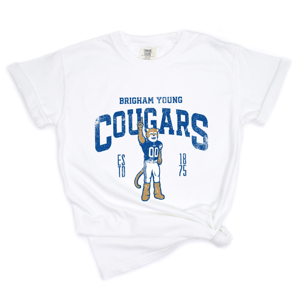 Licensed BYU Cougars Cosmo - Women's Garment Dyed Graphic T-Shirt