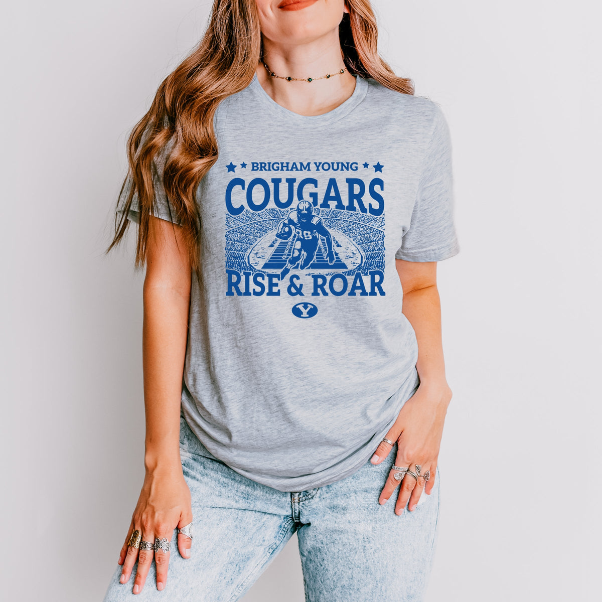 Brigham Young Football Field - Women's Short Sleeve Graphic T-Shirt