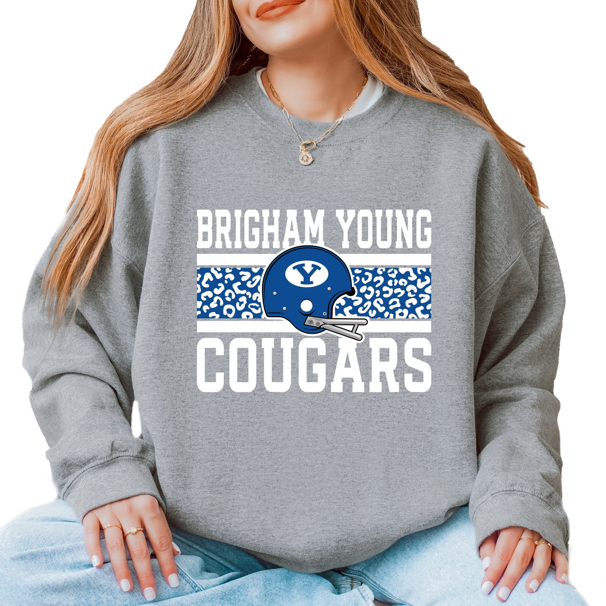 Brigham Young Leopard - Women's Graphic Sweatshirt