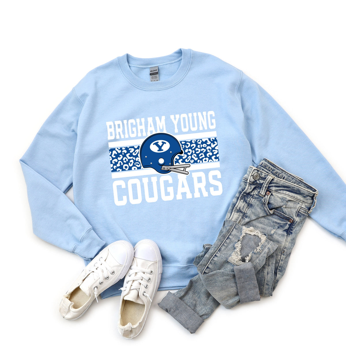Brigham Young Leopard - Women's Graphic Sweatshirt