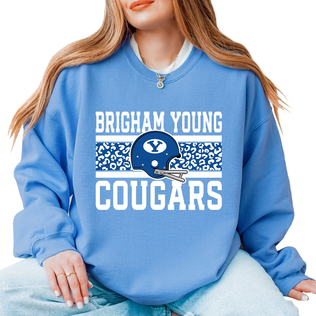 Brigham Young Leopard - Women's Graphic Sweatshirt