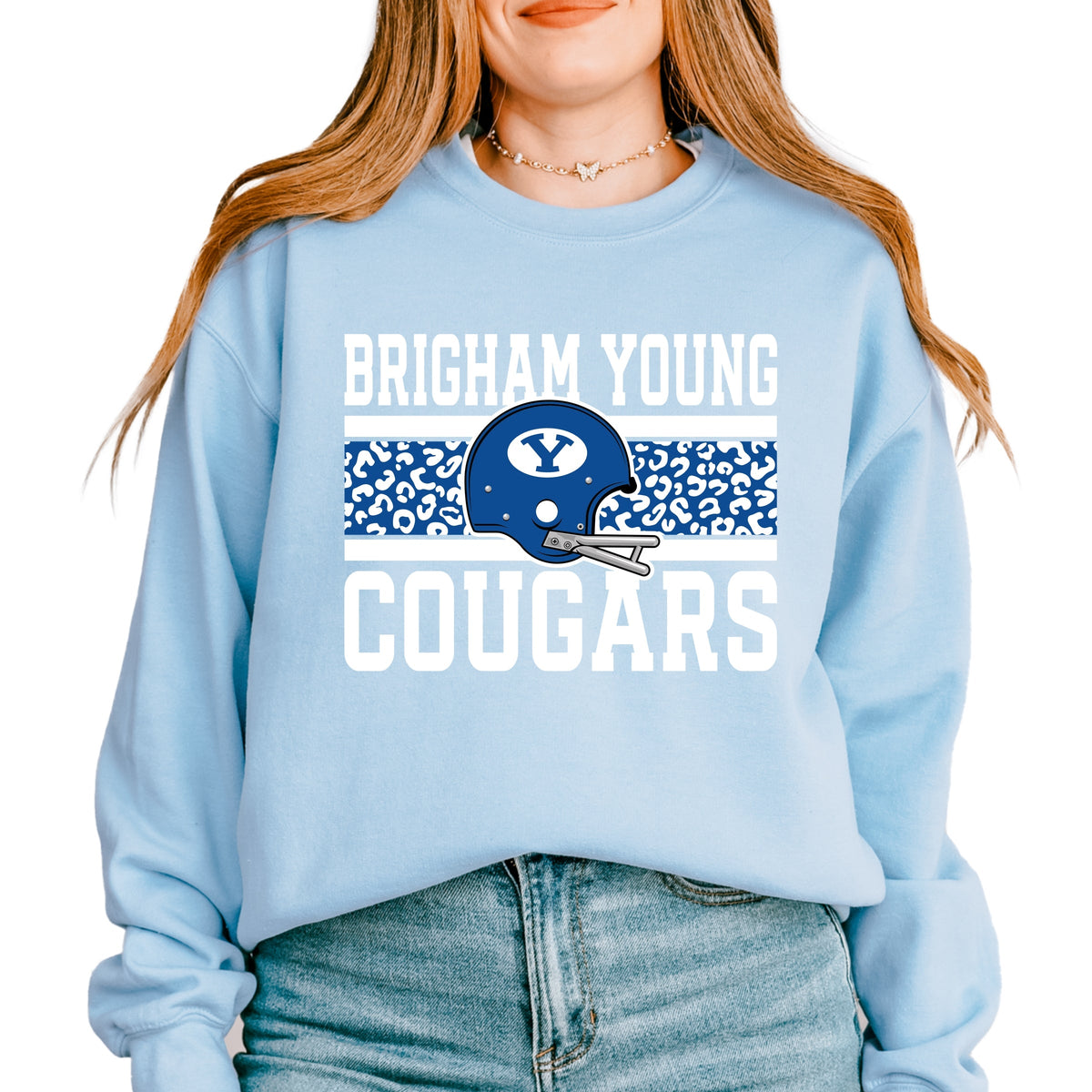 Brigham Young Leopard - Women's Graphic Sweatshirt