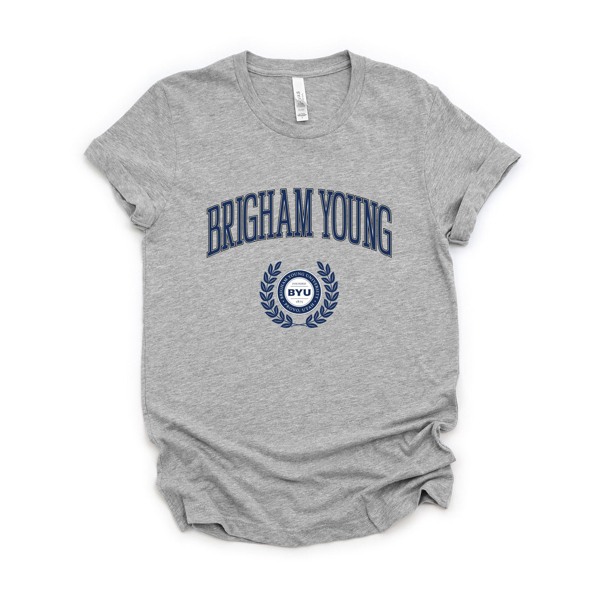 Licensed Brigham Young Laurel Leaves - Women's Short Sleeve Graphic T-Shirt