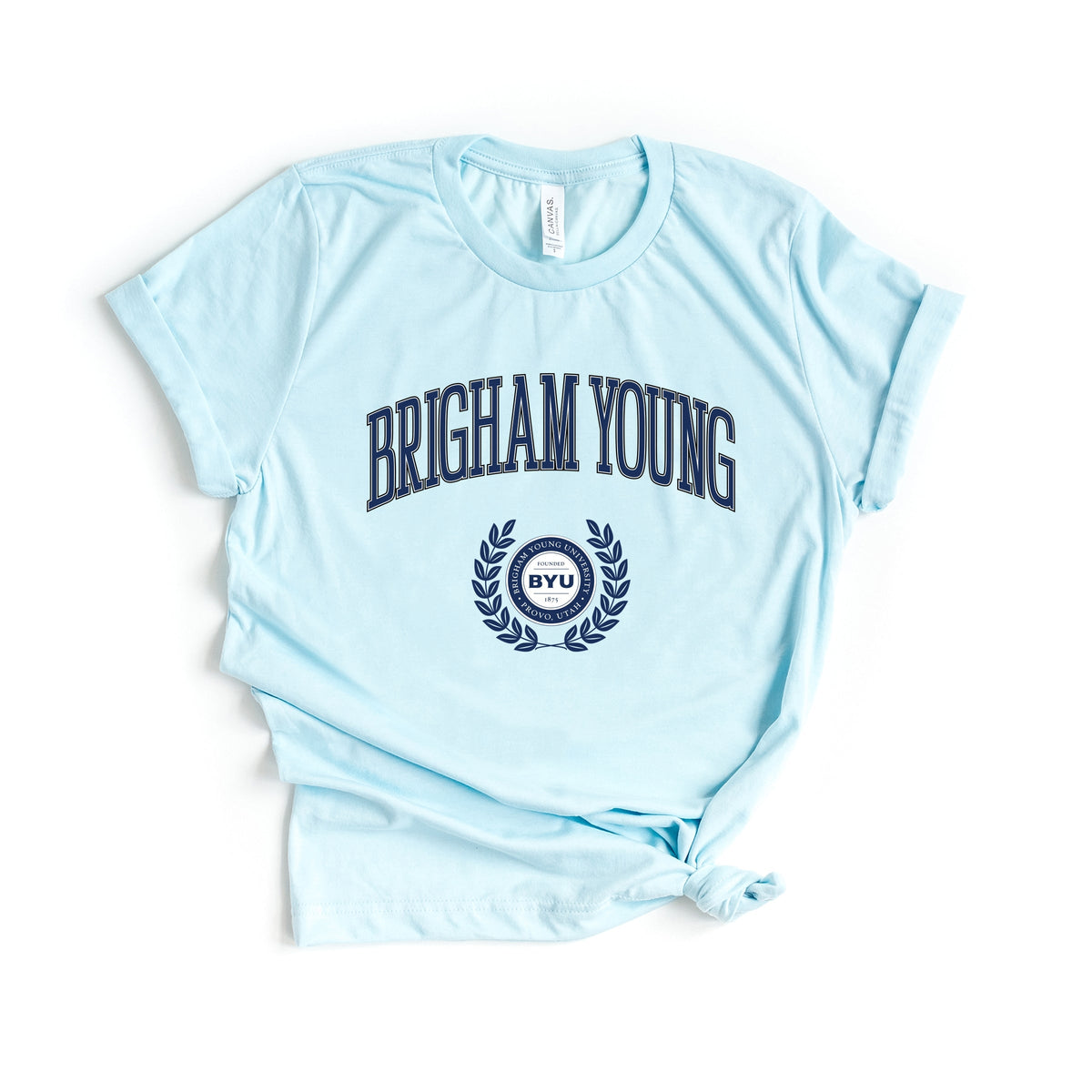 Licensed Brigham Young Laurel Leaves - Women's Short Sleeve Graphic T-Shirt