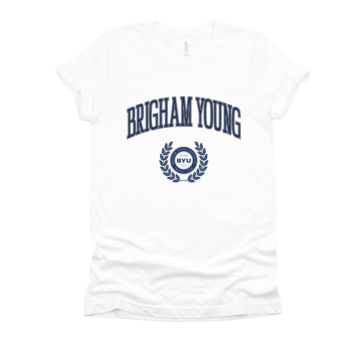 Licensed Brigham Young Laurel Leaves - Women's Short Sleeve Graphic T-Shirt