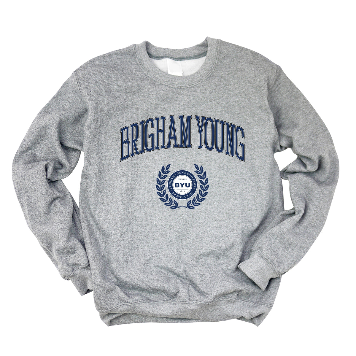 Licensed Brigham Young Laurel Leaves - Women's Graphic Sweatshirt