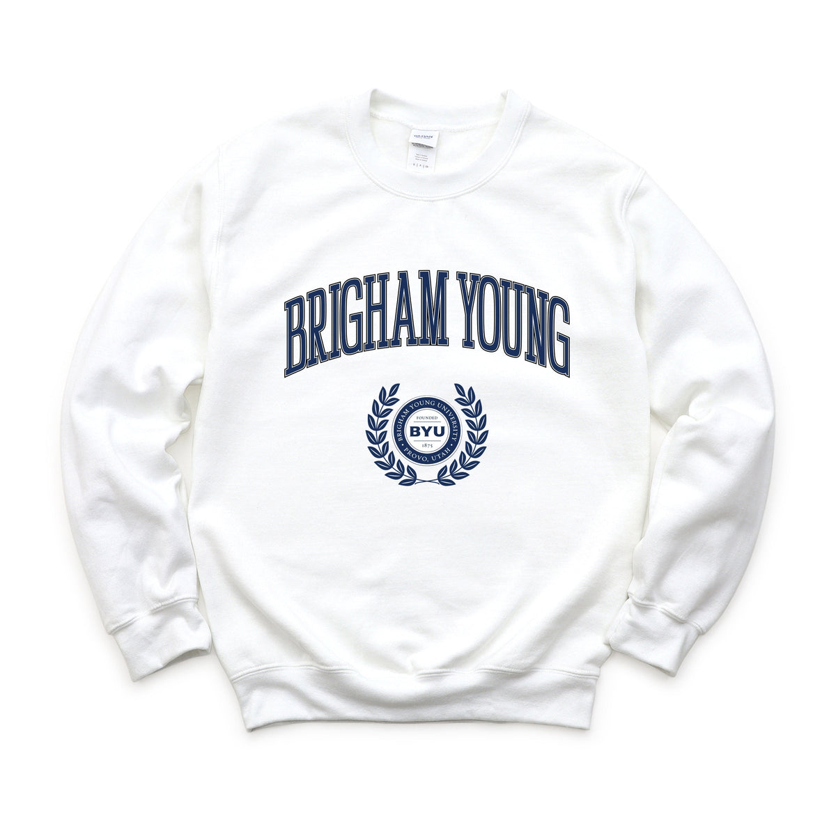 Licensed Brigham Young Laurel Leaves - Women's Graphic Sweatshirt