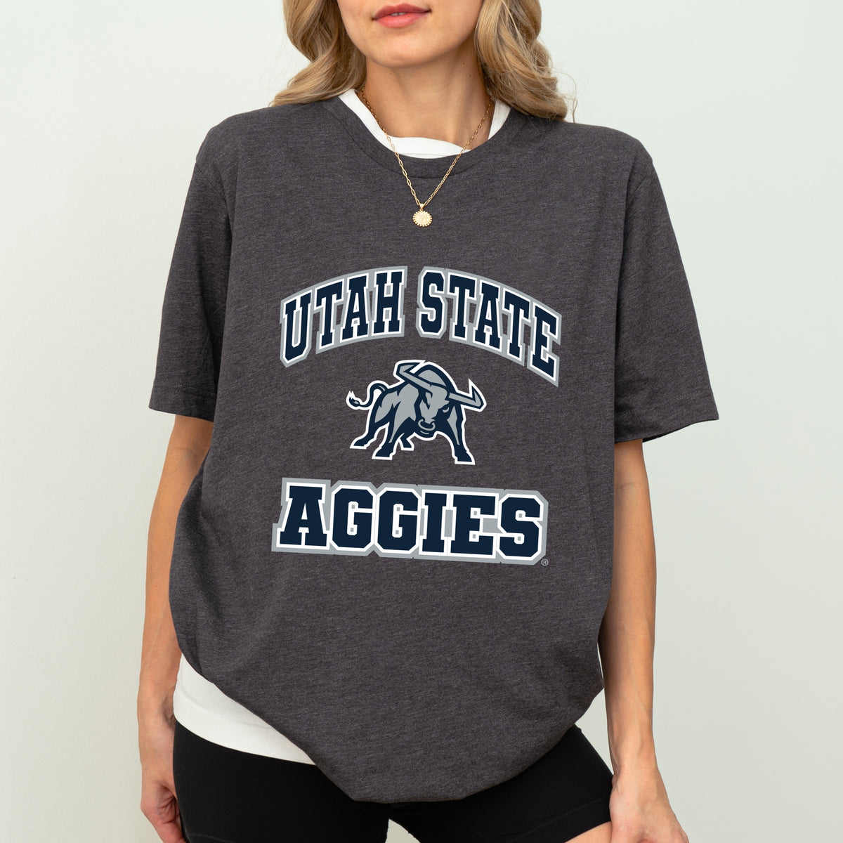 Licensed Utah State Aggies Bull - Women's Short Sleeve Graphic T-Shirt
