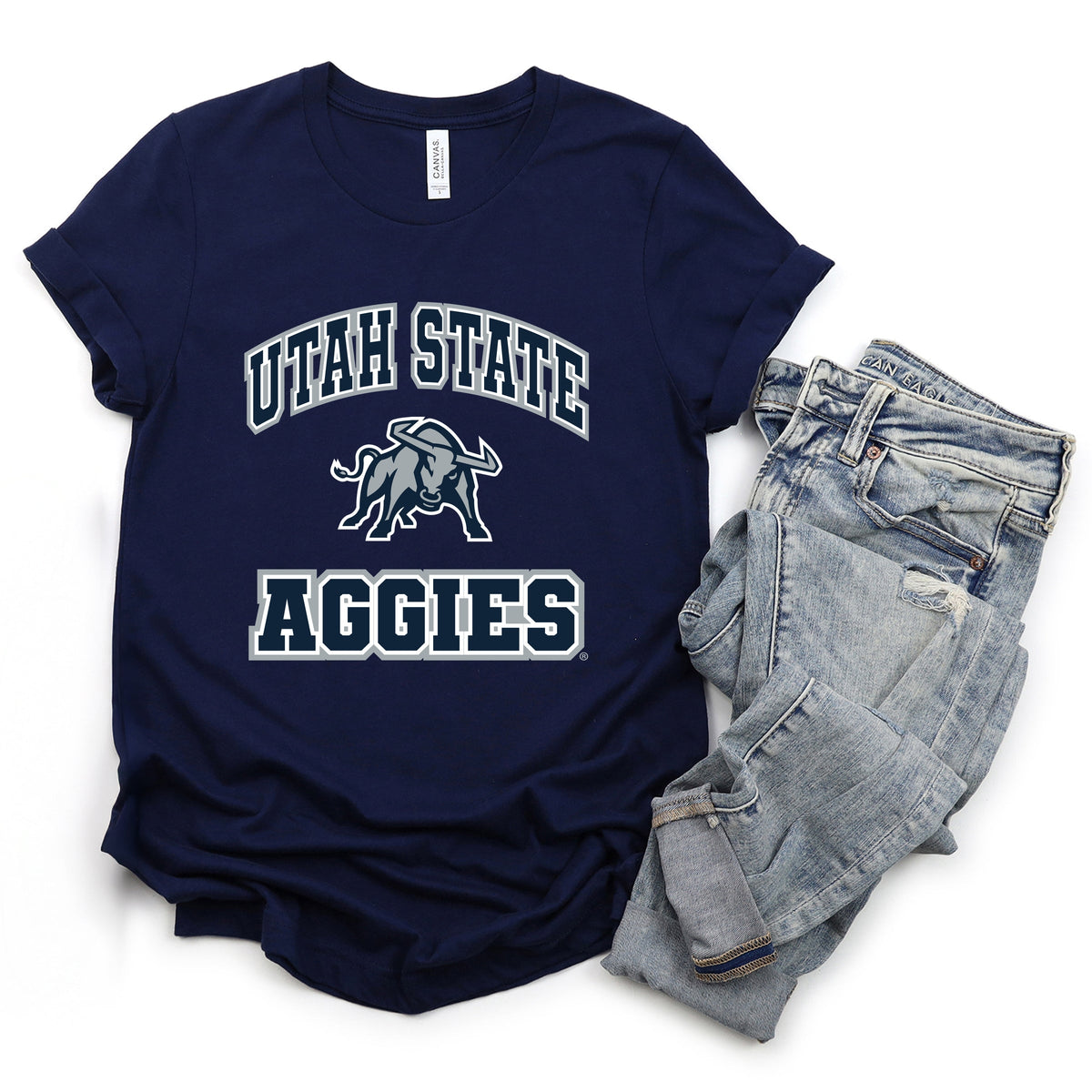 Licensed Utah State Aggies Bull - Women's Short Sleeve Graphic T-Shirt