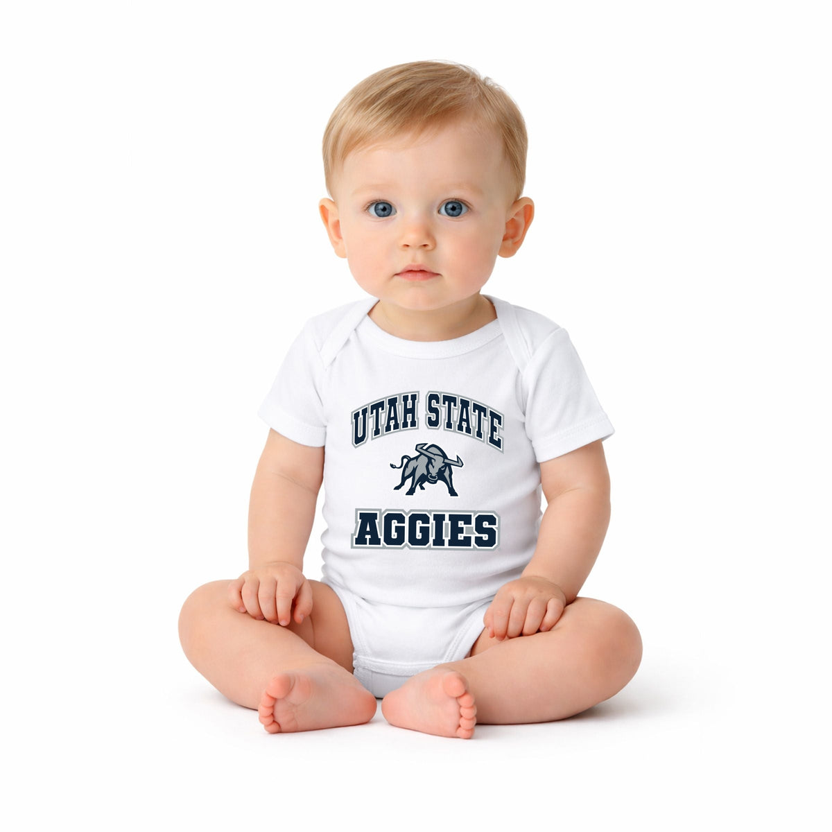 Utah State Aggies Bull - Infant Short Sleeve Graphic Bodysuit
