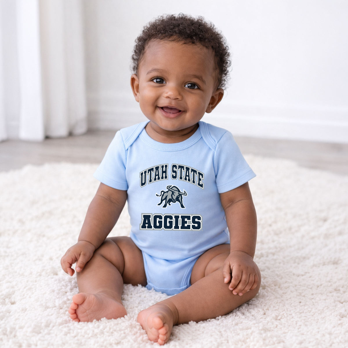 Utah State Aggies Bull - Infant Short Sleeve Graphic Bodysuit