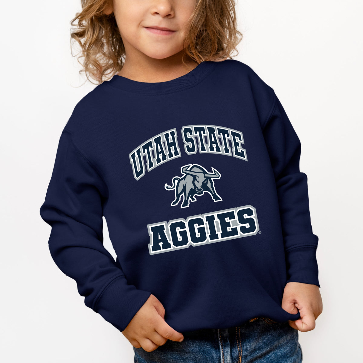 Utah State Aggies Bull - Toddler Graphic Sweatshirt