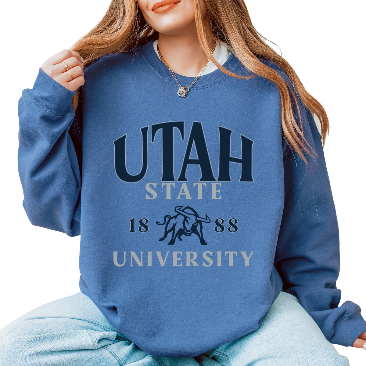 Licensed Utah State 1888 - Women's Graphic Sweatshirt