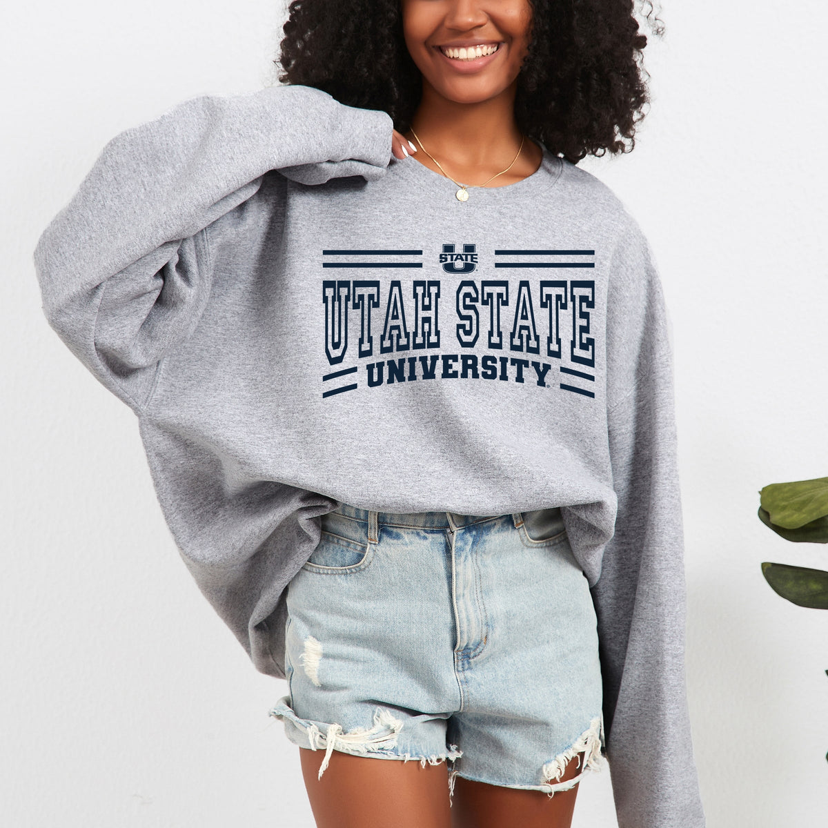 Licensed Utah State University Varsity - Women's Graphic Sweatshirt