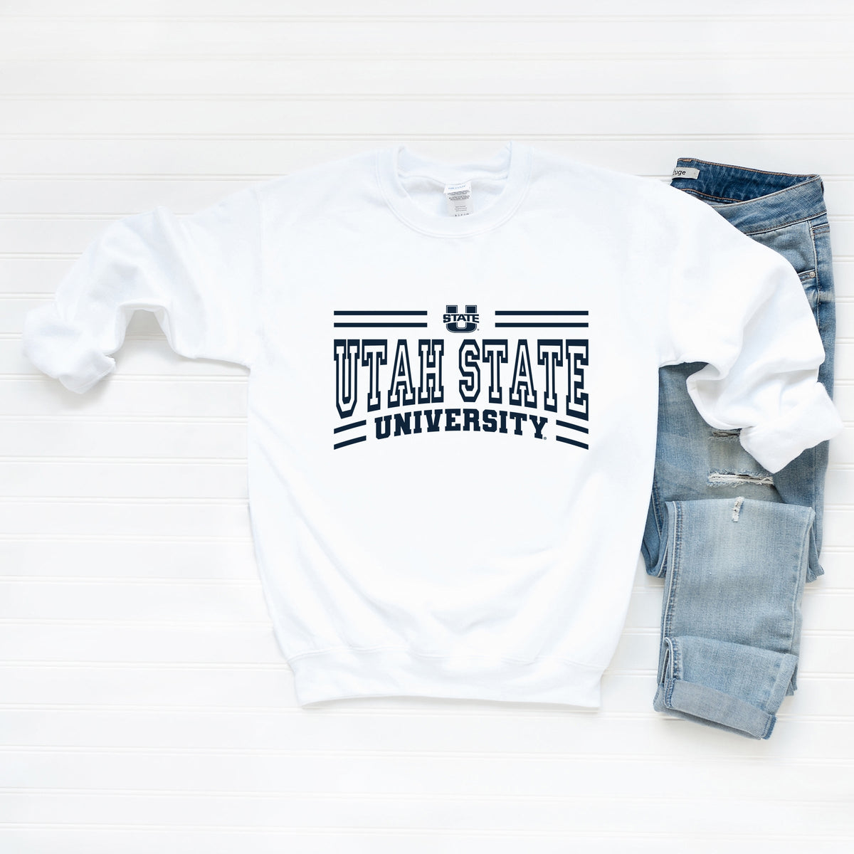 Licensed Utah State University Varsity - Women's Graphic Sweatshirt