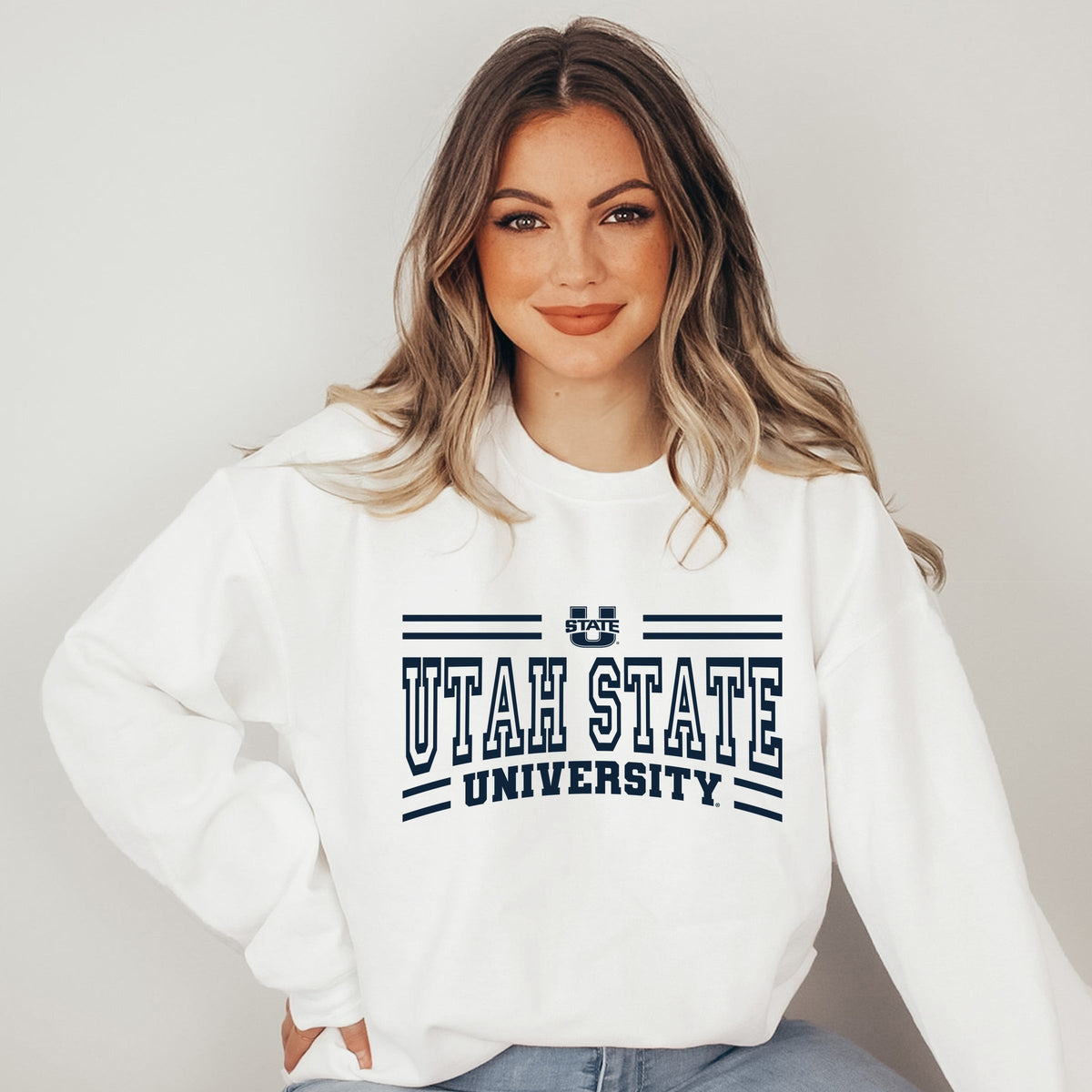 Licensed Utah State University Varsity - Women's Graphic Sweatshirt