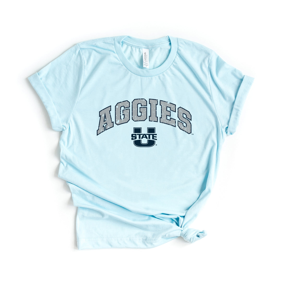 Licensed Aggies Distressed Utah State - Women's Short Sleeve Graphic T-Shirt