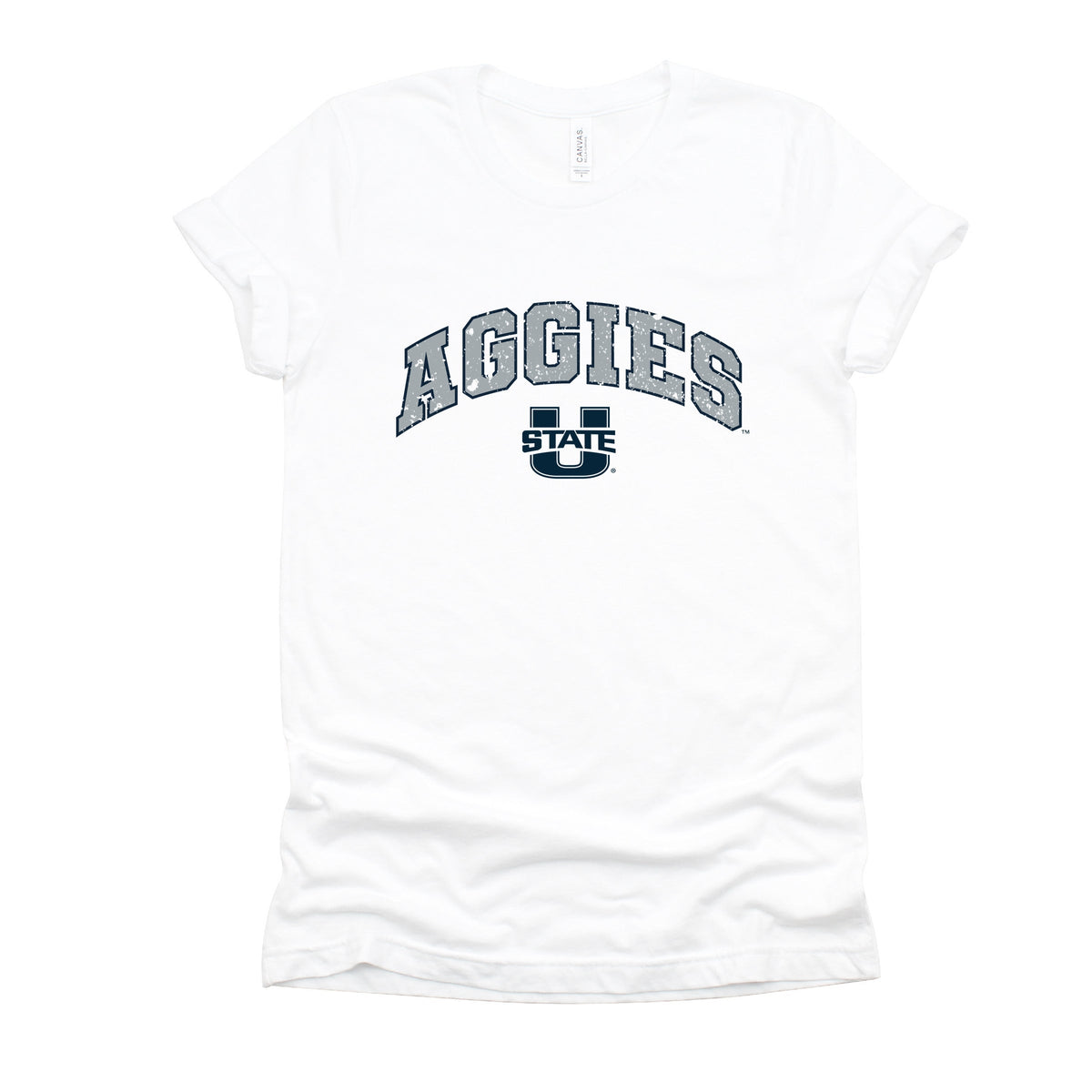 Licensed Aggies Distressed Utah State - Women's Short Sleeve Graphic T-Shirt