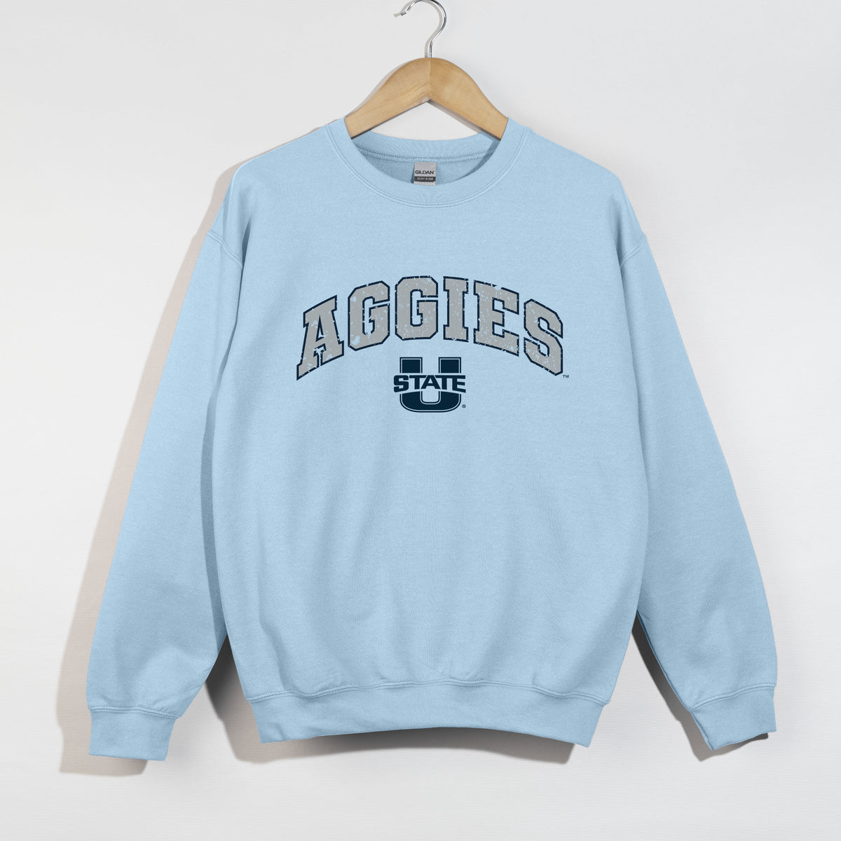 Licensed Aggies Distressed Utah State - Women's Graphic Sweatshirt
