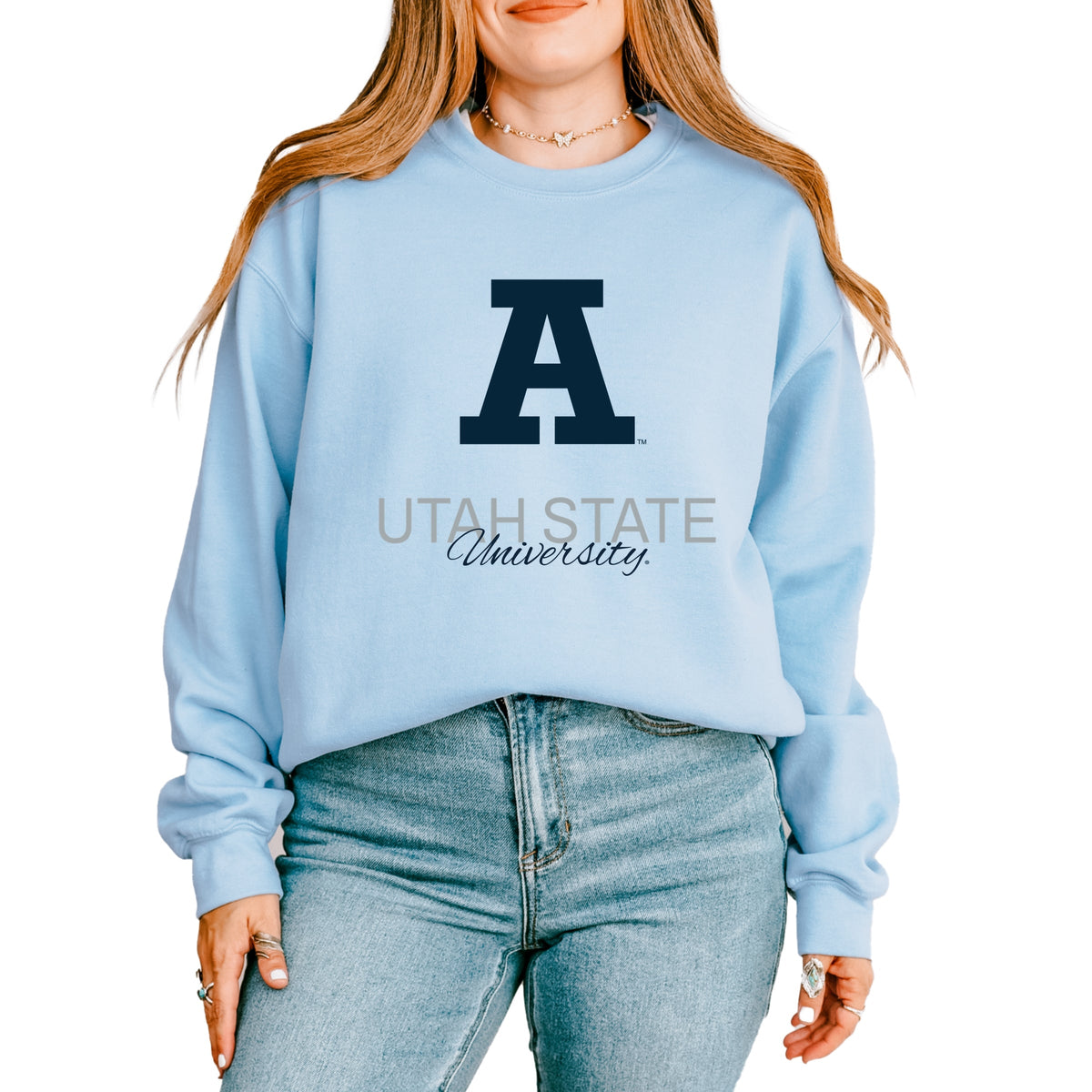 Licensed Utah State University Aggies A - Women's Graphic Sweatshirt