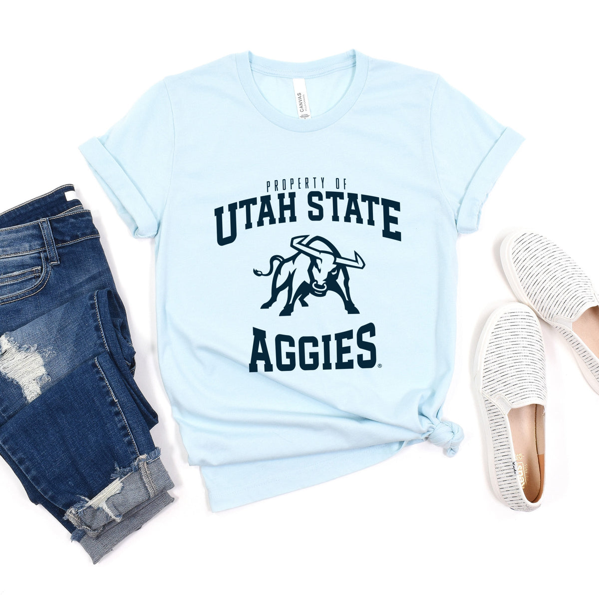 Licensed Property of Utah State - Women's Short Sleeve Graphic T-Shirt