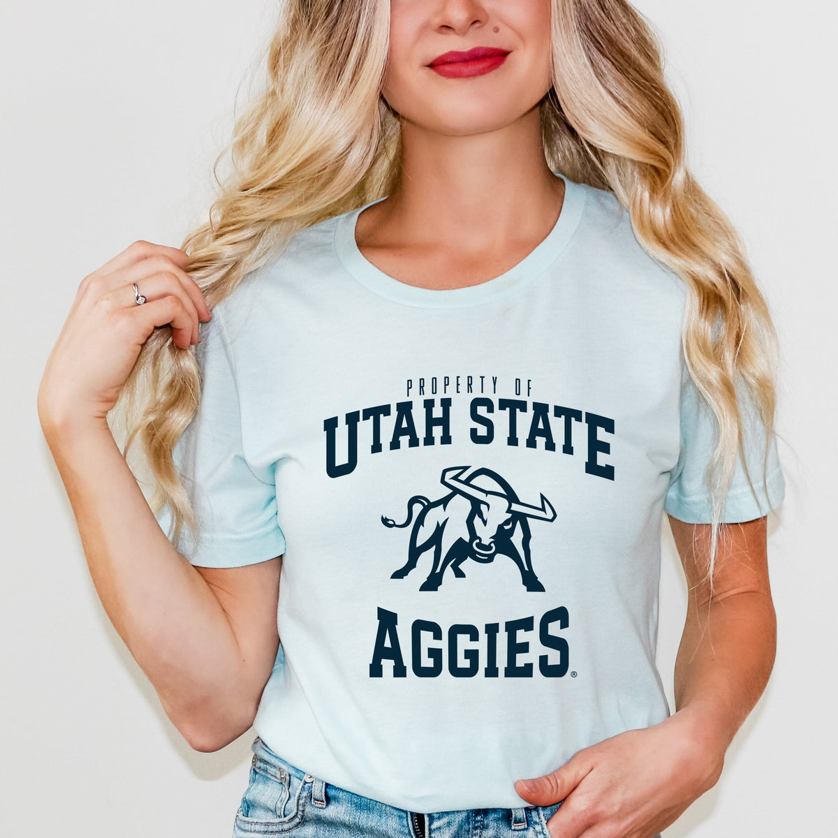 Licensed Property of Utah State - Women's Short Sleeve Graphic T-Shirt