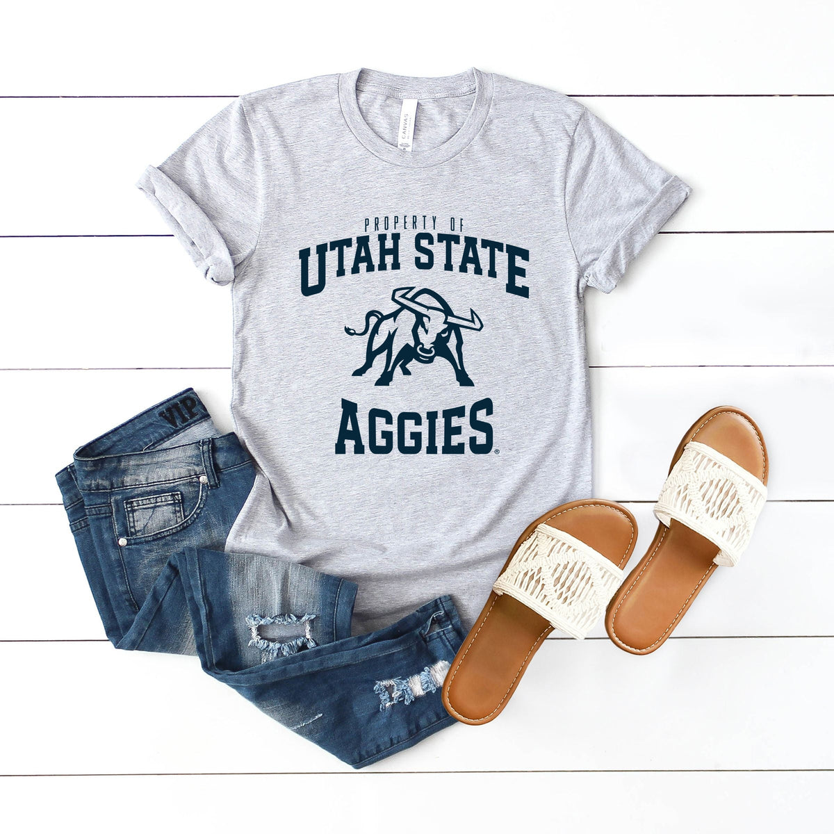 Licensed Property of Utah State - Women's Short Sleeve Graphic T-Shirt