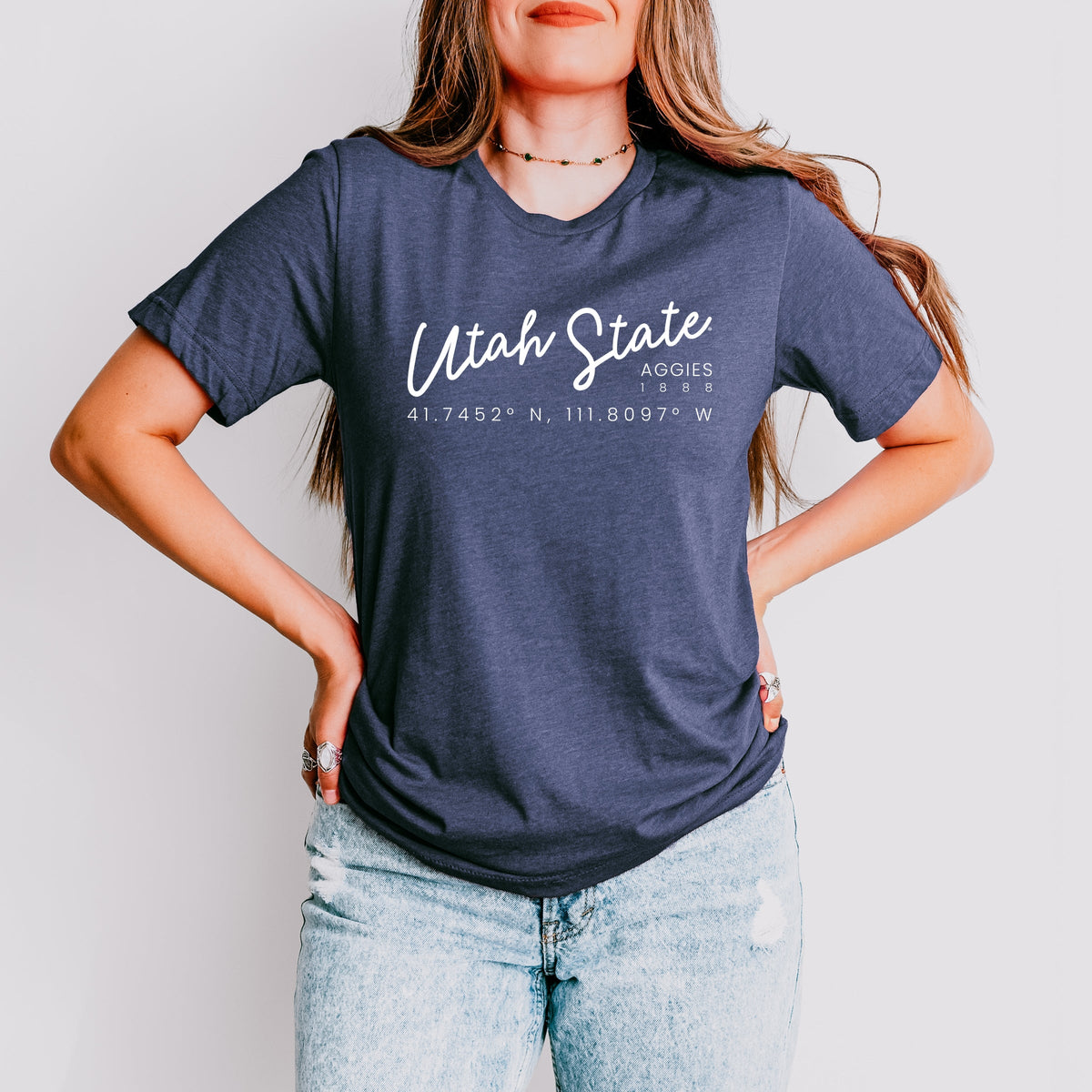 Licensed Utah State Coordinates - Women's Short Sleeve Graphic T-Shirt