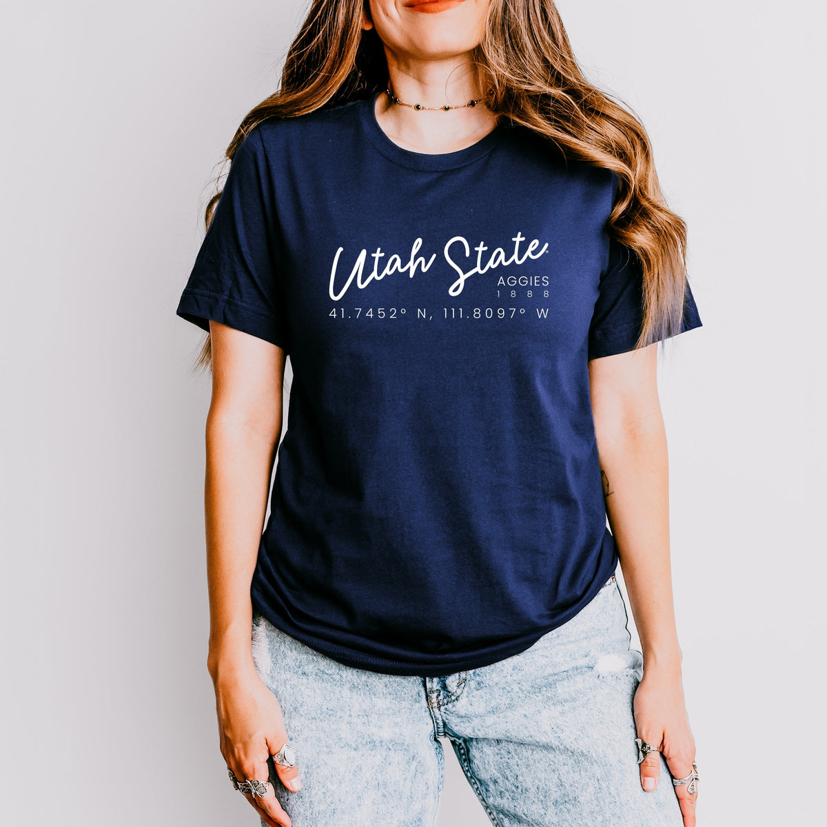 Licensed Utah State Coordinates - Women's Short Sleeve Graphic T-Shirt