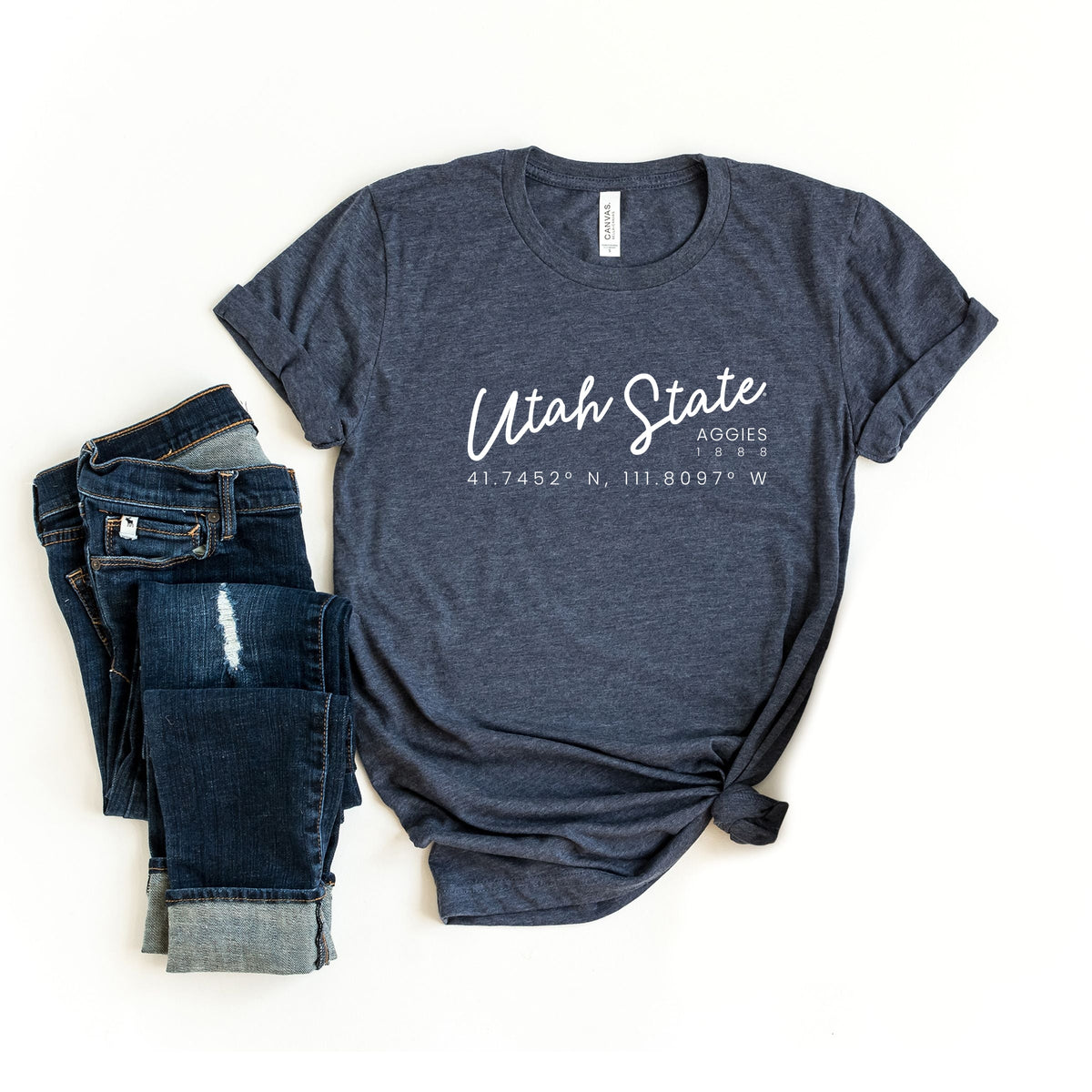 Licensed Utah State Coordinates - Women's Short Sleeve Graphic T-Shirt
