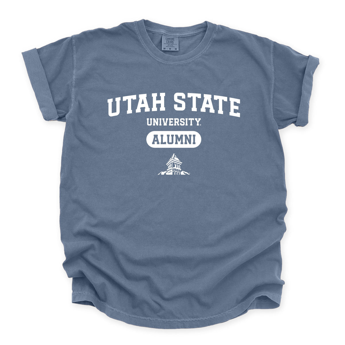 Licensed Utah State Alumni Building - Women's Garment Dyed Graphic T-Shirt
