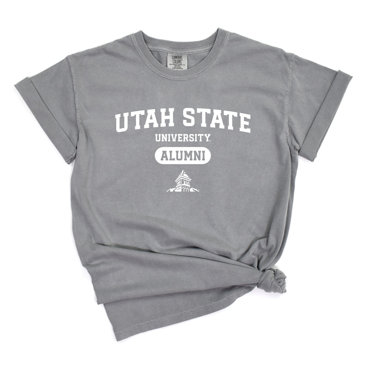 Licensed Utah State Alumni Building - Women's Garment Dyed Graphic T-Shirt