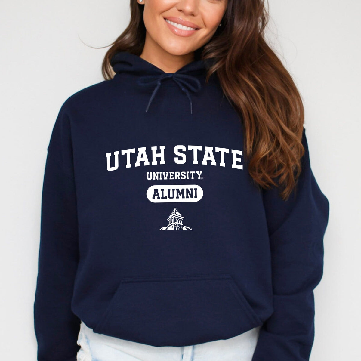 Licensed Utah State Alumni Building - Women's Graphic Hoodie